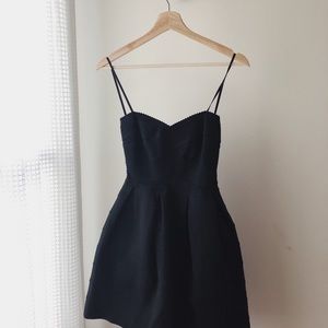 Mini black dress B Darlin strapless cocktail